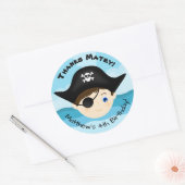 Pirate Boy Ronde Sticker (Envelop)