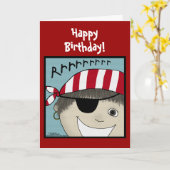 Pirate Boy RRRRR Kaart (Gele Bloem)