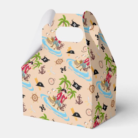 Pirate Boy Schatkaart Leuk Verjaardagsfeest Bedankdoosjes (Achterkant)