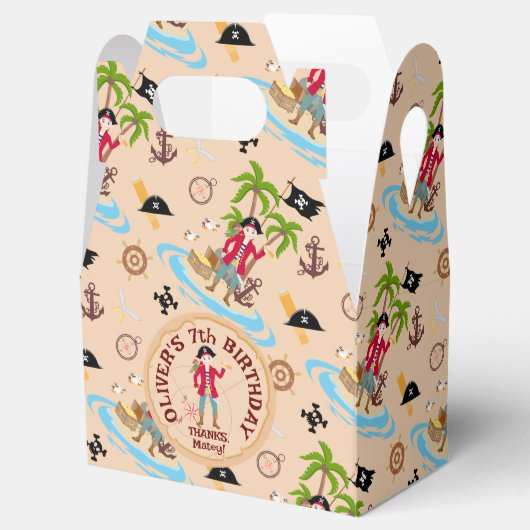 Pirate Boy Schatkaart Leuk Verjaardagsfeest Bedankdoosjes (Geopend)