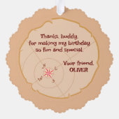 Pirate Boy Schatkaart Leuk Verjaardagsfeest Ornament Kaart (Achterkant)