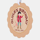Pirate Boy Schatkaart Leuk Verjaardagsfeest Ornament Kaart (Links)
