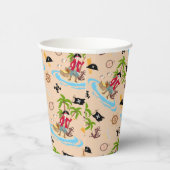 Pirate Boy Schatkaart Leuk Verjaardagsfeest Papieren Bekers (Rechts)