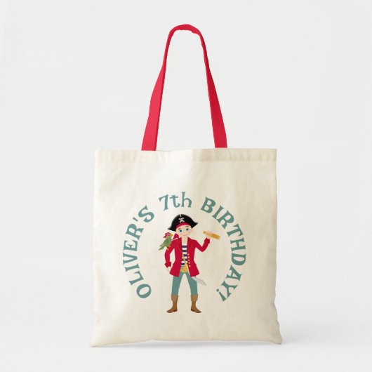 Pirate Boy Schatkaart Leuk Verjaardagsfeest Tote Bag (Voorkant)