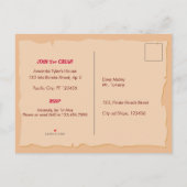 Pirate Boy Schatkaart Leuk Verjaardagsfeest Uitnodiging Briefkaart (Achterkant)