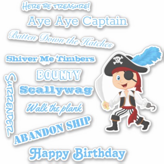 Pirate Boy Sticker (Voorkant)