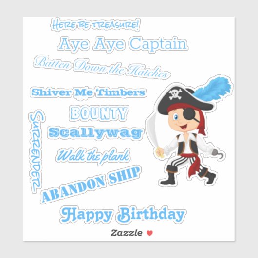 Pirate Boy Sticker (Vel)