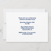 Pirate Boy Summer Pool Kinderen Birthday Party Kaart (Achterkant)