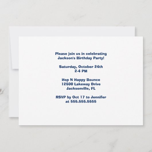 Pirate Boy Summer Pool Kinderen Birthday Party Kaart (Achterkant)