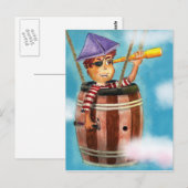 Pirate Boy Traveling Briefkaart (Voorkant / Achterkant)