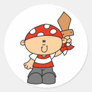 Pirate Boy Tshirts en geschenken Ronde Sticker
