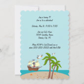 Pirate boy, uitnodiging voor verjaardagsfeestdag (Achterkant)