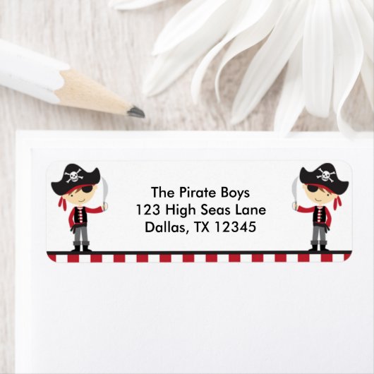 Pirate Boys Return Address Labels (Insitu)