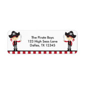 Pirate Boys Return Address Labels (Voorkant)