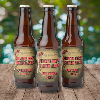 Pirate Brew Rated ARRR Bier Etiket