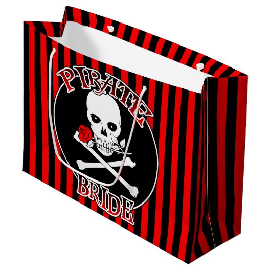 Pirate Bride Gift Bag Groot Cadeauzakje (Voorkant Gekanteld)
