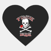 Pirate Bride Hart Sticker (Voorkant)