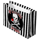 Pirate Bride Large Gift Bag Groot Cadeauzakje (Voorkant Gekanteld)