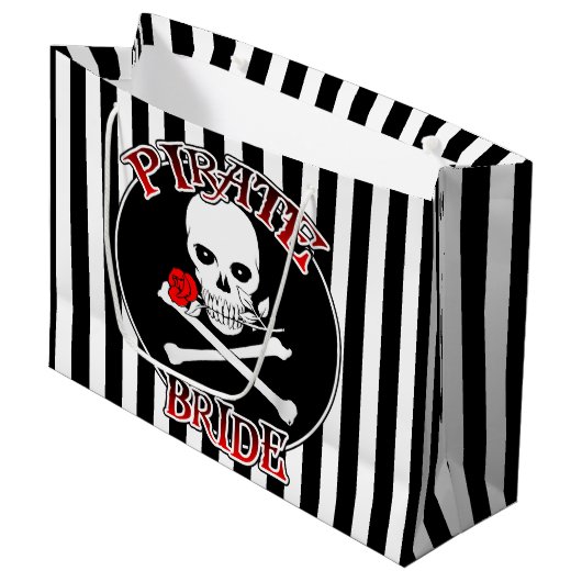 Pirate Bride Large Gift Bag Groot Cadeauzakje (Voorkant Gekanteld)
