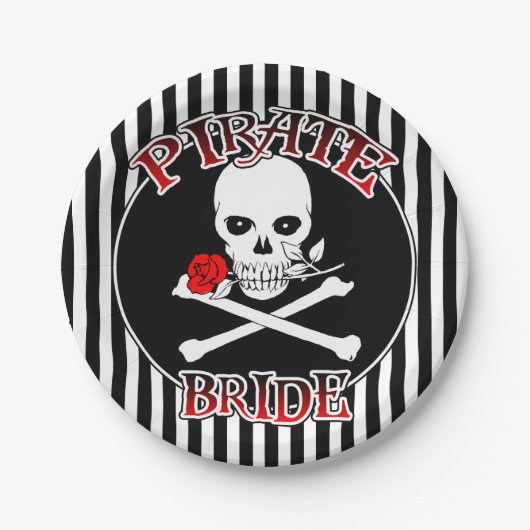 Pirate Bride Paper-Borden Papieren Bordje (Voorkant)
