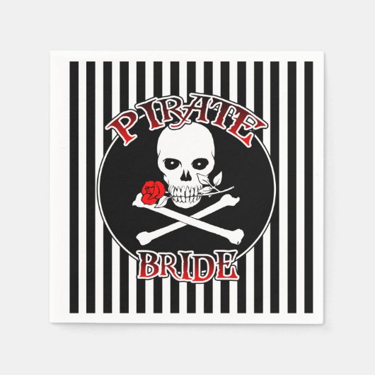 Pirate Bride Paper Napkins Servetten (Voorkant)