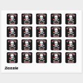 Pirate Bride Vierkante Sticker (Vel)