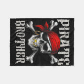 Pirate Brother Jolly Roger Vlag en Skull Crossbon Fleece Deken (Voorkant (Horizontaal))
