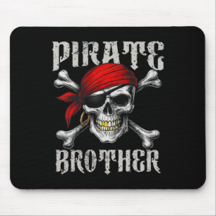 Pirate Brother Jolly Roger Vlag en Skull Crossbon Muismat