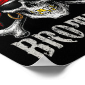 Pirate Brother Jolly Roger Vlag en Skull Crossbon Poster (Hoek)