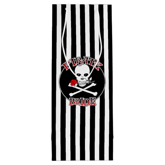 Pirate Bruid Wijn Cadeautas (Achterkant)