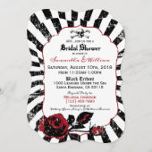 Pirate Bruiloft Gothic Rozen Vrijgezellenfeest Kaart (Voorkant / Achterkant)