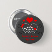 pirate bruiloft pinback ronde button 5,7 cm (Voorkant /achterkant)