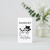pirate bruiloft rsvp inserts visitekaartje (Staand voorkant)