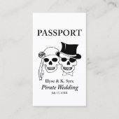 pirate bruiloft rsvp inserts visitekaartje (Voorkant)