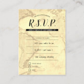 pirate bruiloft rsvp inserts visitekaartje (Achterkant)