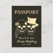 pirate bruiloft rsvp inserts visitekaartje (Voorkant)