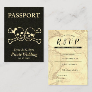 pirate bruiloft rsvp inserts visitekaartje