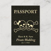 pirate bruiloft rsvp inserts visitekaartje (Voorkant)