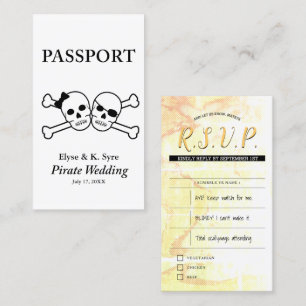 pirate bruiloft rsvp inserts visitekaartje