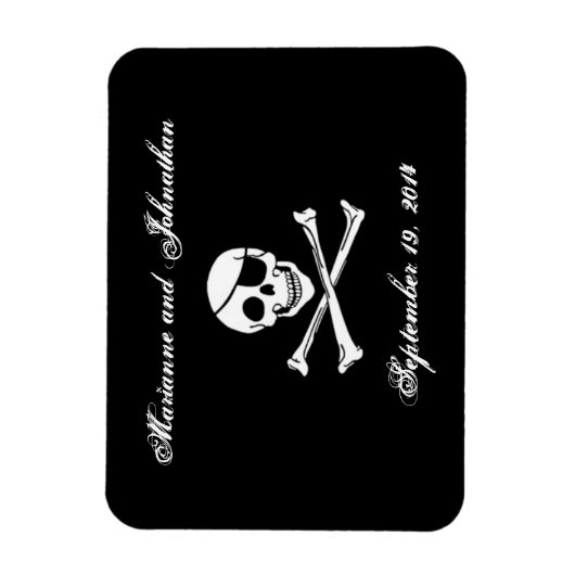 Pirate Bruiloft Save the Date Magnet Magneet (Verticaal)