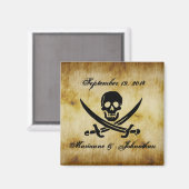 Pirate Bruiloft Save the Date Souvenir Magnet (Voorkant / Achterkant)
