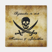 Pirate Bruiloft Save the Date Souvenir Magnet (Voorkant)