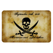 Pirate Bruiloft Save the Date Souvenir Magnet Magneet (Horizontaal)