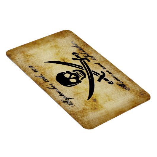 Pirate Bruiloft Save the Date Souvenir Magnet Magneet (Rechterzijde)
