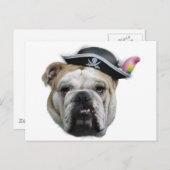 Pirate Bulldog Briefkaart (Voorkant / Achterkant)