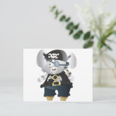 Pirate Bunny Briefkaart (Staand voorkant)