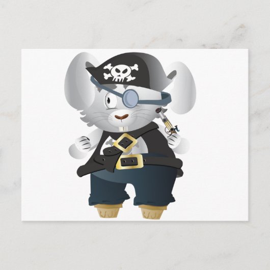 Pirate Bunny Briefkaart (Voorkant)