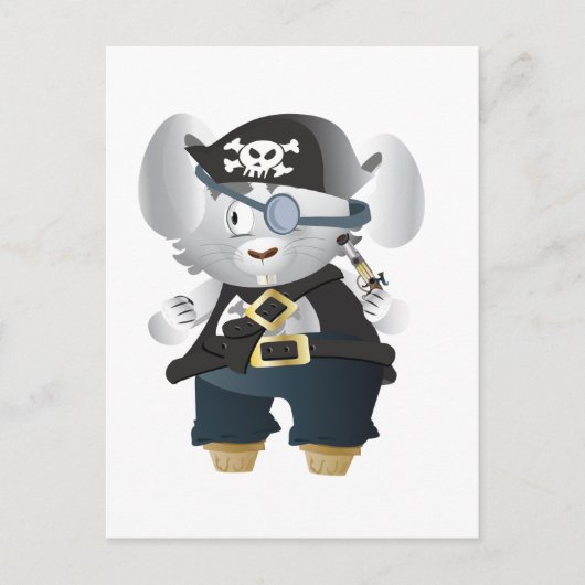 Pirate Bunny Briefkaart (Voorkant)