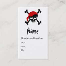 Pirate Calling Card Contactkaartje