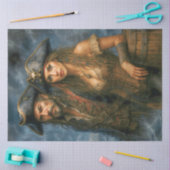 Pirate Captain and Queen | Caribbean Nautical  Tissuepapier (Craft)